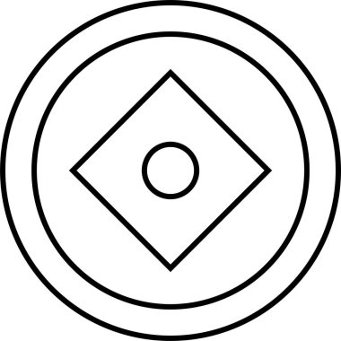 Basit bilgisayar arayüzü simgesi, vektör illüstrasyonu