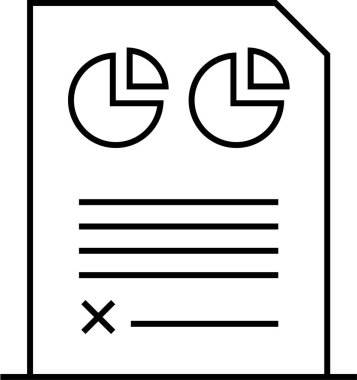 Basit rapor simgesi vektör illüstrasyonu