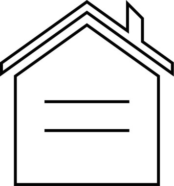 Basit emlak konsepti simgesi, vektör illüstrasyonu