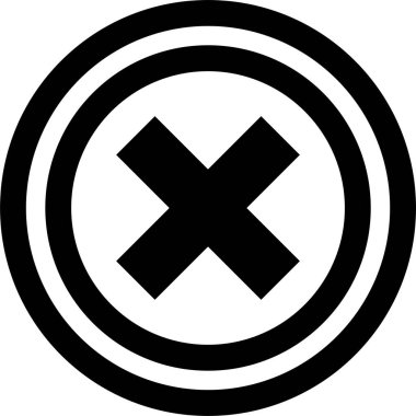 İptal et. Web simgesi basit illüstrasyon