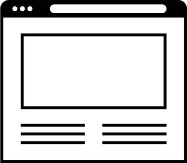 Web arayüzü simgesi, vektör illüstrasyonu