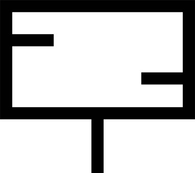 Basit emlak konsepti simgesi, vektör illüstrasyonu