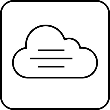 Bulut. Web simgesi basit illüstrasyon