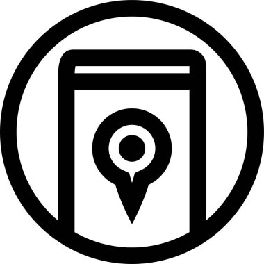 Konum simgesi. Yönlendirme simgesi. Harita Simgesi, Vektör İllüstrasyonu