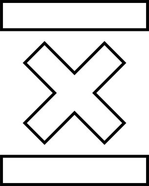 Basit bilgisayar arayüzü simgesi, vektör illüstrasyonu