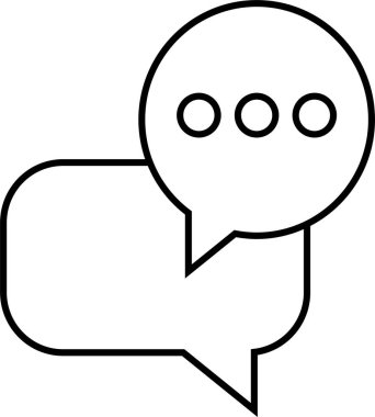 sohbet simgesi vektör illüstrasyonu 
