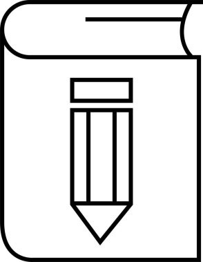 Bir kitap simgesinin vektör illüstrasyonu