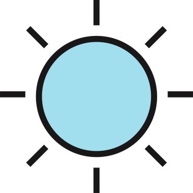 Güneş Ağı simgesi basit illüstrasyon