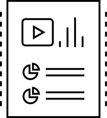 Basit rapor simgesi vektör illüstrasyonu