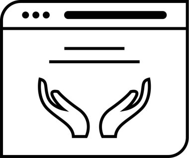 Elini ver. Web simgesi basit illüstrasyon