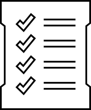 Basit rapor simgesi vektör illüstrasyonu