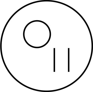 Basit bilgisayar arayüzü simgesi, vektör illüstrasyonu