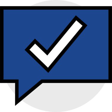 Basit işaretleme simgesi, vektör illüstrasyonu