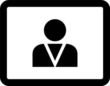 kullanıcı. Web simgesi basit illüstrasyon