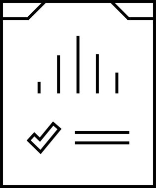 Basit rapor simgesi vektör illüstrasyonu