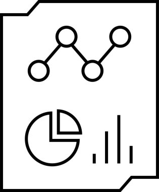 Basit rapor simgesi vektör illüstrasyonu