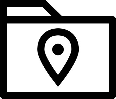 Konum simgesi. Yönlendirme simgesi. Harita Simgesi, Vektör İllüstrasyonu