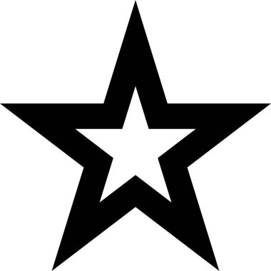 Basit yıldız simgesi, vektör illüstrasyonu