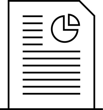 Basit rapor simgesi vektör illüstrasyonu