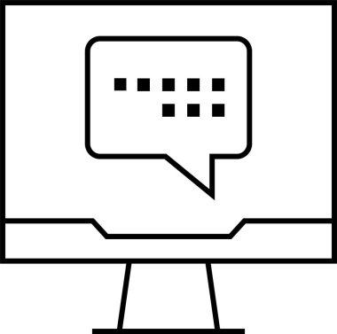  SMS ve Metin konuşma ikonu vektör illüstrasyonu