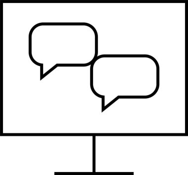  SMS ve Metin konuşma ikonu vektör illüstrasyonu