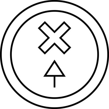 Basit bilgisayar arayüzü simgesi, vektör illüstrasyonu