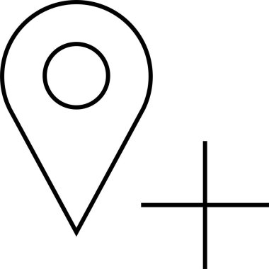 Konum simgesi. Yönlendirme simgesi. Harita Simgesi, Vektör İllüstrasyonu