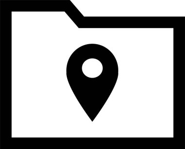 Konum simgesi. Yönlendirme simgesi. Harita Simgesi, Vektör İllüstrasyonu