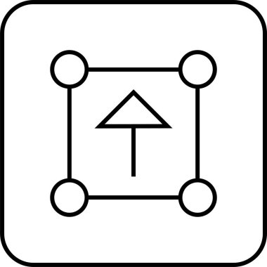 Basit bilgisayar arayüzü simgesi, vektör illüstrasyonu