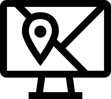 Basit pc bilgisayar simgesi, vektör illüstrasyonu