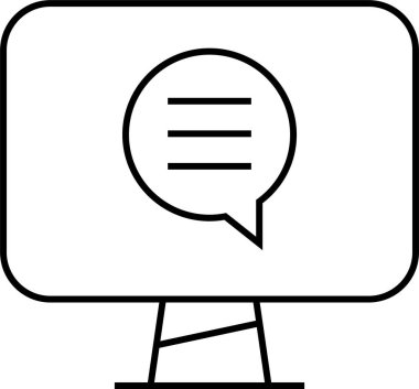  SMS ve Metin konuşma ikonu vektör illüstrasyonu