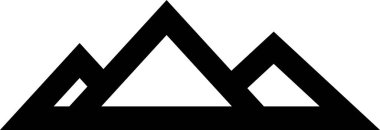 Dağ. Web simgesi basit illüstrasyon