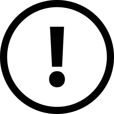 Ünlem işareti. Basit resimleme