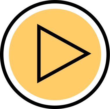 video simgesi, vektör illüstrasyonunu çal