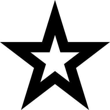 Basit yıldız simgesi, vektör illüstrasyonu