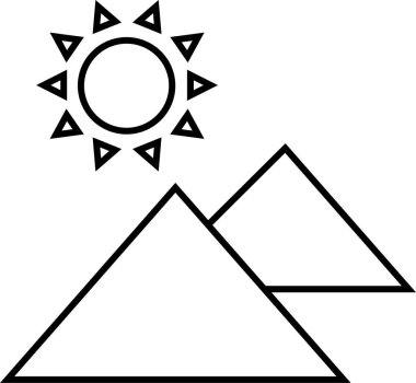 Mısır kültürü işaret vektör illüstrasyonu