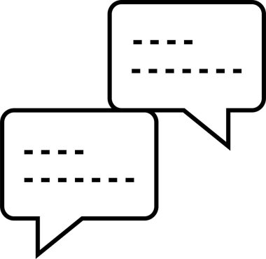  SMS ve Metin konuşma ikonu vektör illüstrasyonu