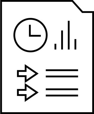 Basit rapor simgesi vektör illüstrasyonu