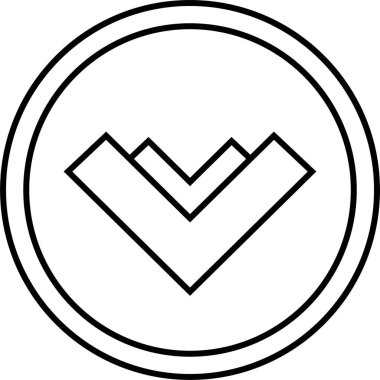 kullanıcı arayüzü aşağı ok simgesi, vektör illüstrasyonu