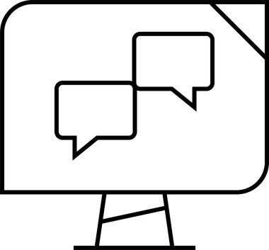  SMS ve Metin konuşma ikonu vektör illüstrasyonu