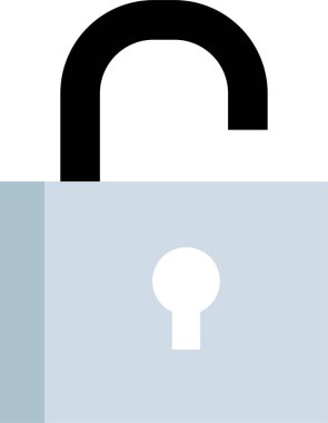 Kilit. Web simgesi basit illüstrasyon