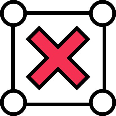 Silme işaretinin basit simgesi, vektör illüstrasyonu