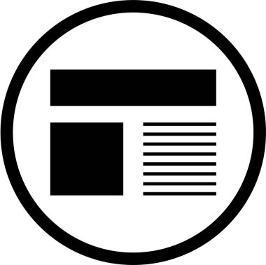 Web arayüzü simgesi, vektör illüstrasyonu