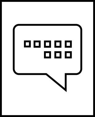  SMS ve Metin konuşma ikonu vektör illüstrasyonu