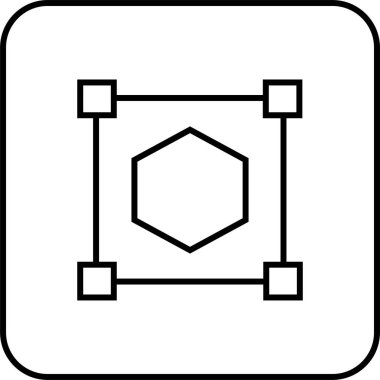 Basit bilgisayar arayüzü simgesi, vektör illüstrasyonu