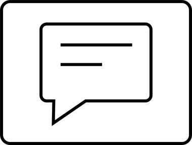 Konuş. Web simgesi basit illüstrasyon