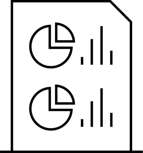 Illustration Vectorielle Icône Rapport Simple — Image vectorielle