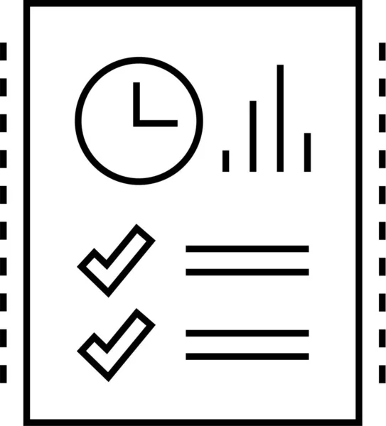 Semplice Rapporto Icona Vettoriale Illustrazione — Vettoriale Stock