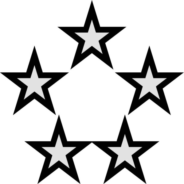 иконка звезды, выделенная на белом фоне, абстрактный векторный знак