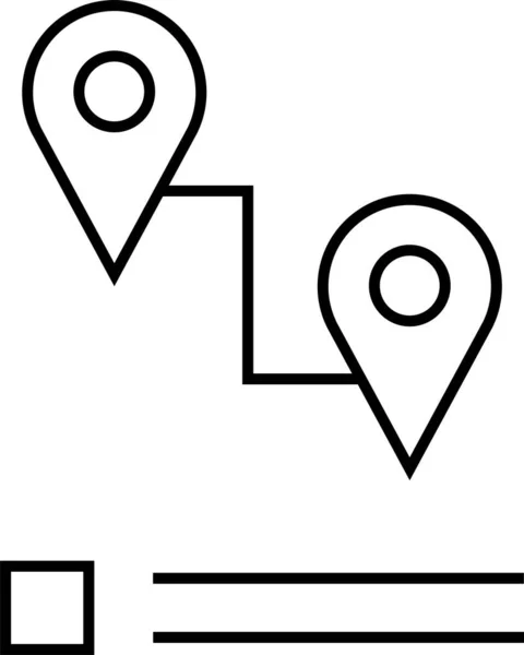 Platsikonen Navigationsikonen Karta Ikon Vektor Illustration — Stock vektor